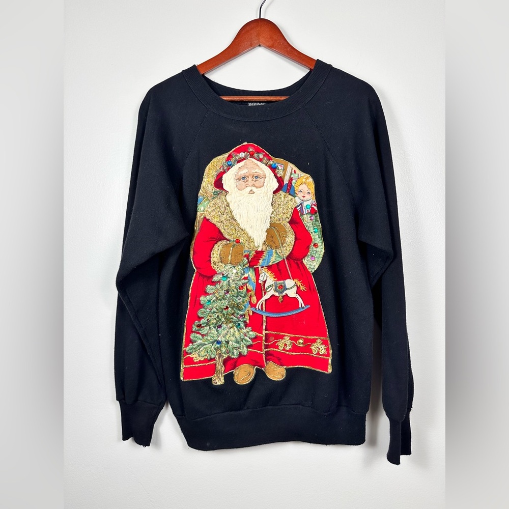 Pannill Festive Santa Sweater black size L